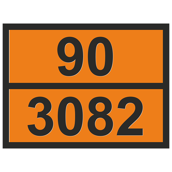 Табличка опасный груз 90-3082 Вещество опасное для окружающей среды в Дорожной инфраструктуре