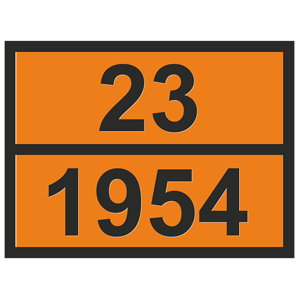 Табличка опасный груз 23-1954 Газ сжатый легковоспламеняющийся, н.у.к. в Дорожной инфраструктуре