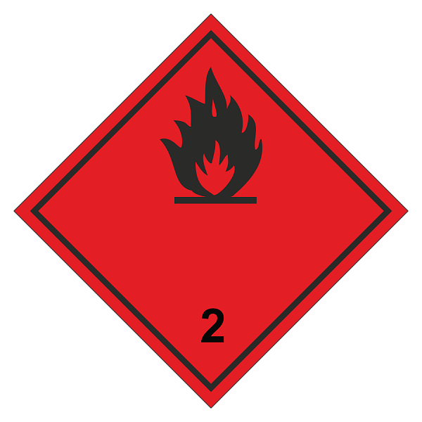 Знак опасности. Класс 2.3. Лекговоспламеняющиеся газы в Дорожной инфраструктуре