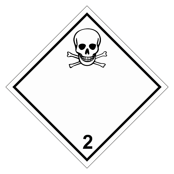 Знак опасности. Класс 2.2. Токсичные газы в Дорожной инфраструктуре